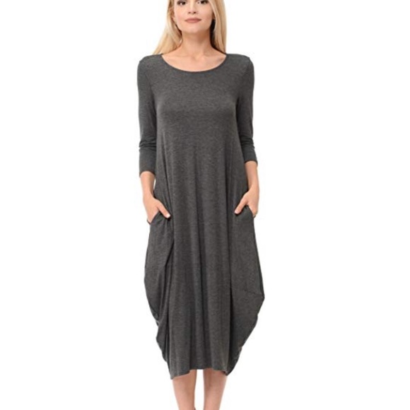 •Gray Bubble Dress• - Picture 2 of 4